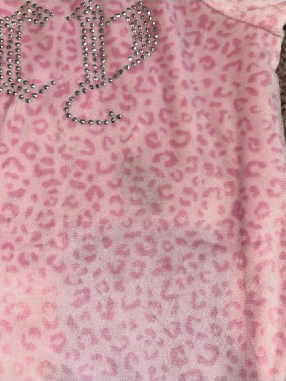Juicy Couture Pink Leopard Velour Shorts Set | S